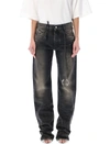 Attico The  Denim Ring In Dark Sand