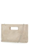 Jessica Mcclintock Asher Cut Out Handle Clutch In Lt. Gold