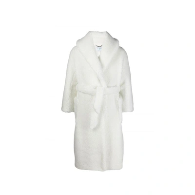 Casablanca Teddy-texture Bathrobe In White