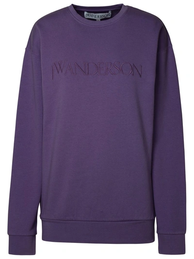Jw Anderson Purple Cotton Sweatshirt In Lilla