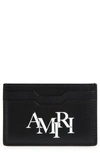 AMIRI STAGGERED LOGO LEATHER CARD CASE