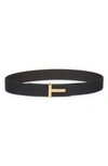 Tom Ford Tejus Reversible Leather Belt In Chocolate Brown