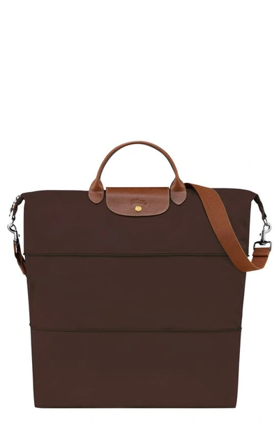Longchamp 21-inch Expandable Travel Bag In Ebony