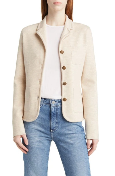 Rag & Bone Abigail Merino Wool Blend Blazer In Oatmeal