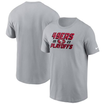 Nike Gray San Francisco 49ers 2023 Nfl Playoffs Iconic T-shirt In Grey