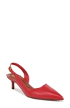 Sarto By Franco Sarto Kimberly Half D'orsay Pointed Toe Kitten Heel Pump In Red