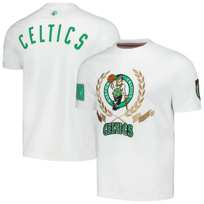 Fisll Unisex  White Boston Celtics Heritage Crest T-shirt
