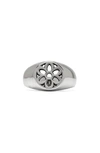 Good Art Hlywd Rosette Signet Ring In Silver