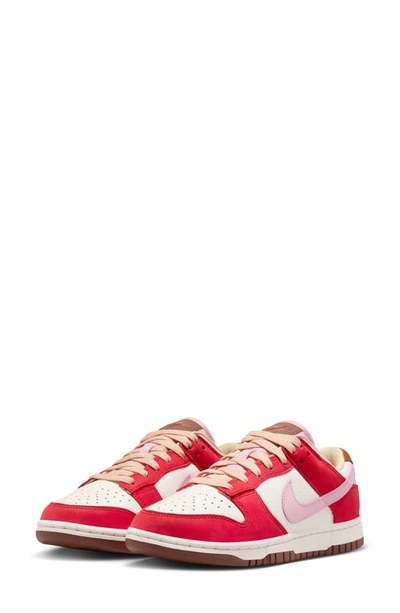 Nike Dunk Low Premium Basketball Sneaker In Sport Red/sheen/sail