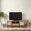 Jonathan Y Finley 59 In. Farmhouse Caned Tv Stand With Drawer And Storage Doors