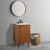 Jonathan Y Aubert 19 In. W X 18 In. D X 33 In. H Thick Linear Slat Modern Farmhouse 2-shelf Bath Vanity Cabinet