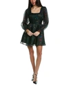 Hutch Pandy Mini Dress In Green