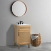 Jonathan Y Javer 19 In. W X 18 In. D X 33 In. H Rattan Modern Farmhouse 2-shelf Bath Vanity Cabinet