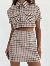 Rumored Coco Top In Newbury Plaid Tweed In Multi