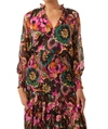 Misa Alexis Top In Flora Groove Chiffon In Multi
