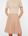 Vince Short Pleated A-line Skirt In Multi