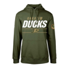 LEVELWEAR LEVELWEAR OLIVE ANAHEIM DUCKS DELTA PODIUM FLEECE PULLOVER HOODIE