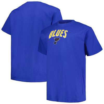 Profile Blue St. Louis Blues Big & Tall Arch Over Logo T-shirt