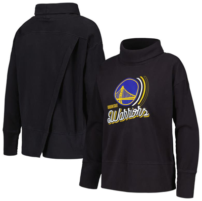 Levelwear Black Golden State Warriors Sunset Pullover Sweatshirt