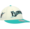 New Era X Felt Cream Florida Marlins Low Profile 9fifty Snapback Hat In Cream