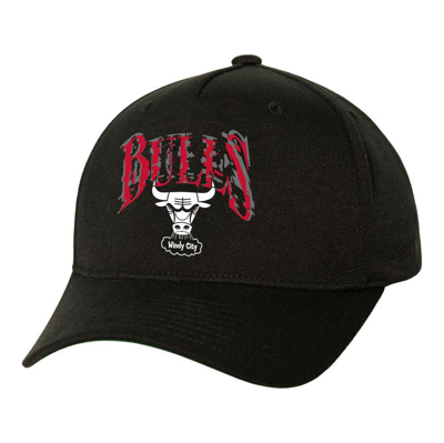 Mitchell & Ness Black Chicago Bulls Suga X Nba By  Capsule Collection Glitch Stretch Snapback Hat