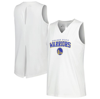 LEVELWEAR LEVELWEAR WHITE GOLDEN STATE WARRIORS PAISLEY PEEKABOO TANK TOP