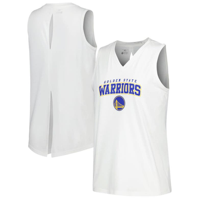 Levelwear White Golden State Warriors Paisley Peekaboo Tank Top