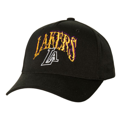 Mitchell & Ness Black Los Angeles Lakers Suga X Nba By  Capsule Collection Glitch Stretch Snapback Ha