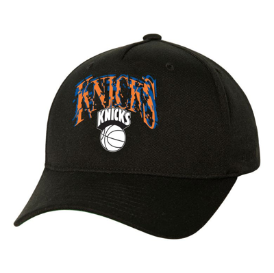 Mitchell & Ness Black New York Knicks Suga X Nba By  Capsule Collection Glitch Stretch Snapback Hat