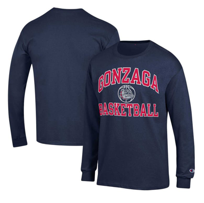 Champion Navy Gonzaga Bulldogs Basketball Icon Long Sleeve T-shirt