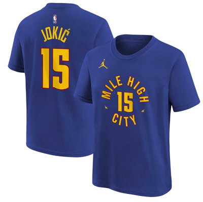 Jordan Brand Kids' Youth  Nikola Jokic Blue Denver Nuggets Statement Edition Name & Number T-shirt