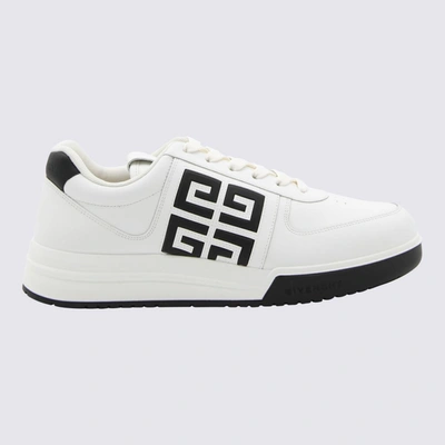 GIVENCHY GIVENCHY WHITE AND BLACK LEATHER SNEAKERS