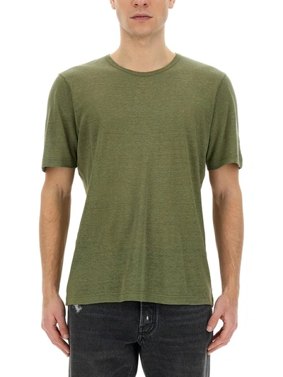 Lardini Linen T-shirt In Green