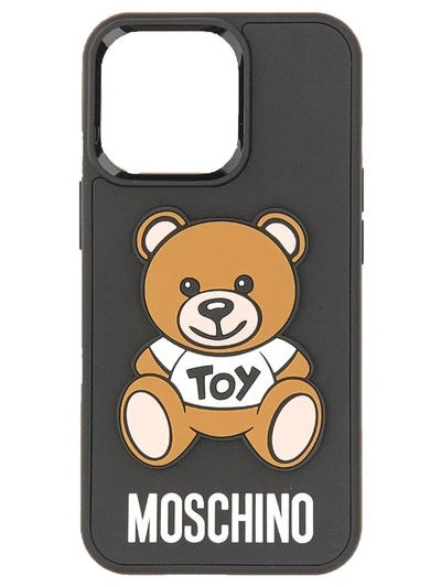 Moschino Iphone 13 Pro Cover In Black