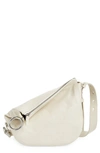 Burberry Small Knight Leather Shoulder Bag In White