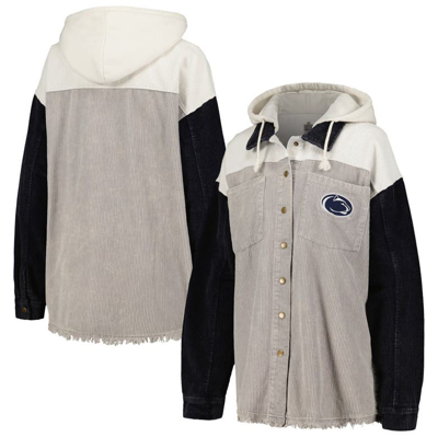 Gameday Couture Women's  Gray Distressed Penn State Nittany Lions Vintage-like Wash Corduroy Full-sna