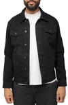 X-ray Skull Patch Denim Jacket In Jet Black