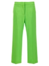 Msgm Straight-leg Tailored Trousers In Green