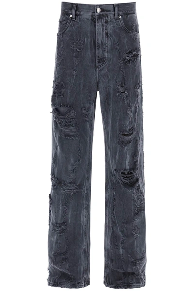 Dolce & Gabbana Destroyed Effect Jeans In Grey