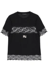 DOLCE & GABBANA T SHIRT WITH LACE INSERTS