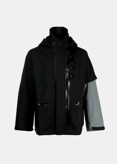 Acronym Black 3l Gore-tex Pro Interops Jacket In Black/silver