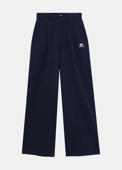 Ader Error Navy Tatom Logo-print Sweatpants