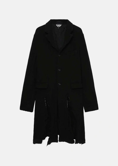 Black Comme Des Garçons 仿旧单排扣外套 In Black