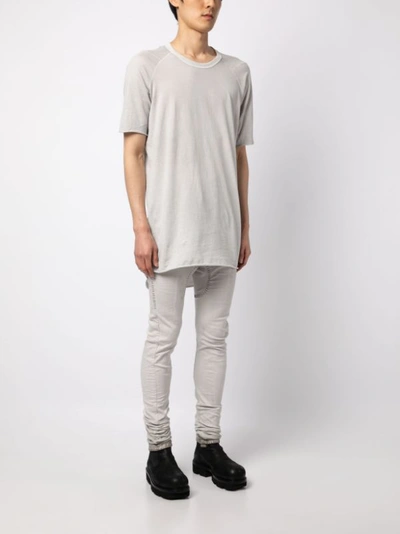 Boris Bidjan Saberi Men Ts2.1 Slim Fitting Object Dyed T-shirt In Light Grey