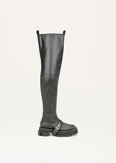 Both Gao Thigh-high Chunky Boots In Black