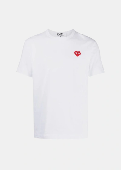 Comme Des Gar?ons Play Comme Des Garcons Play White & Red Heart Patch T-shirt
