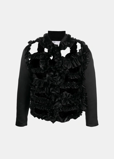 Comme Des Garçons Comme Des Garçons Comme Des Garcons Comme Des Garcons Black Ruffled Cut-out Shirt