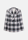 Comme Des Garçons Homme Deux Comme Des Garcons Homme Plus Multicolor Check-pattern Wool Blazer In Multi