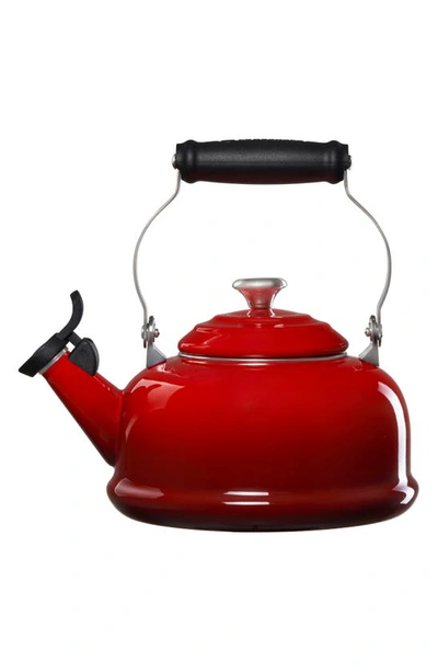 Le Creuset 1.7-quart Stainless Steel Whistling Tea Kettle In Cerise