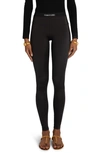 Tom Ford Stretch Lustrous Velour Signature Leggings Trousers Black In Black